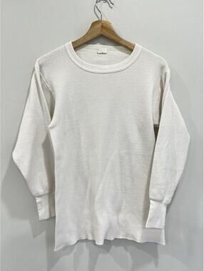 Vintage Thermal Longsleeve Shirt off white heat lok
